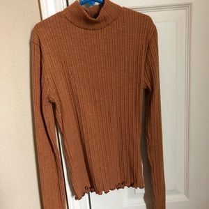 F21 Rust Turtleneck
